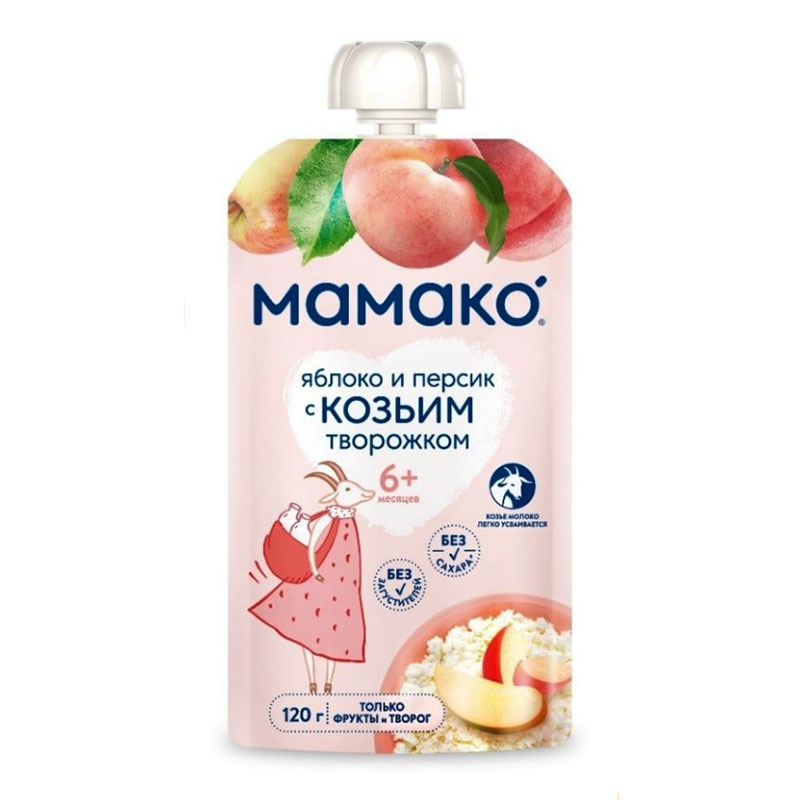 MAMAKO Apple and peach puree w