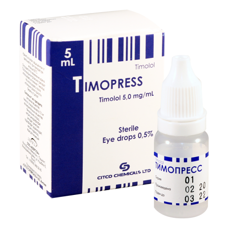 Timopres 0.5% 5ml eye drops