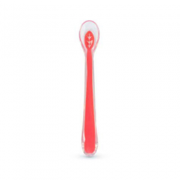 Baboo Soft silicone spoon, Red