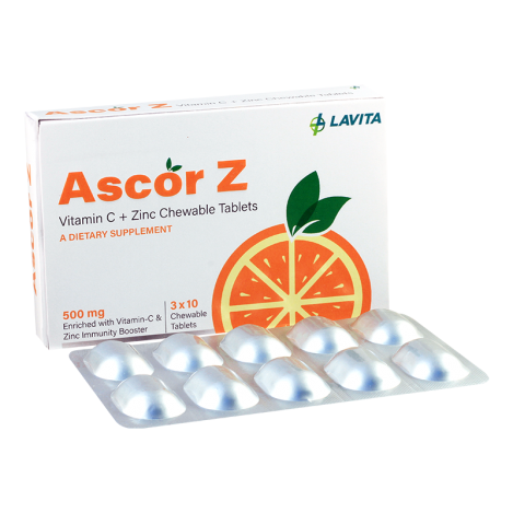 Ascor-Z 500mg #30t chewing