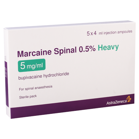 Marcaine spinal 5mg/ml 4ml #5a