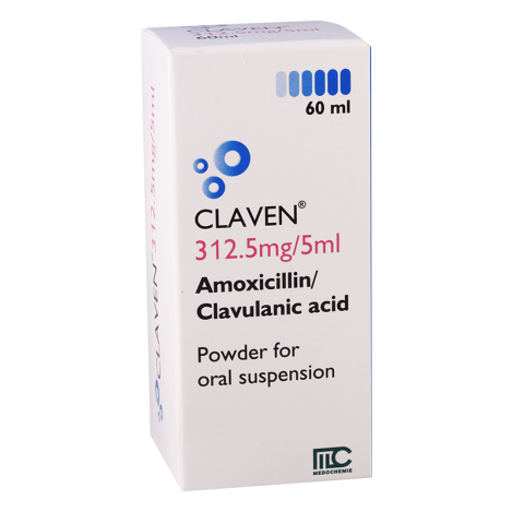Claven 312.5/5ml 60ml susp