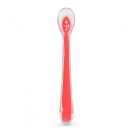 Baboo silicone spoon, red, 6+ 