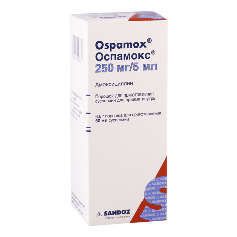 Ospamox 250mg 5ml/60ml fl