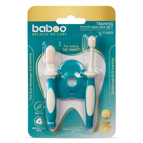 Baboo baby toothbrush set, 0+ 
