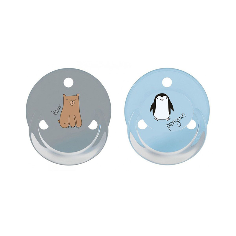 Soother, latex, round, with ri