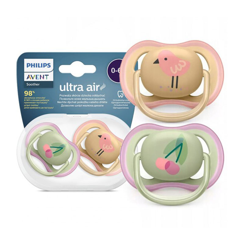 ავენტი სატყუარა Ultra Air, 0-6 თვე, ჩიტი და ალუბალი 2ც