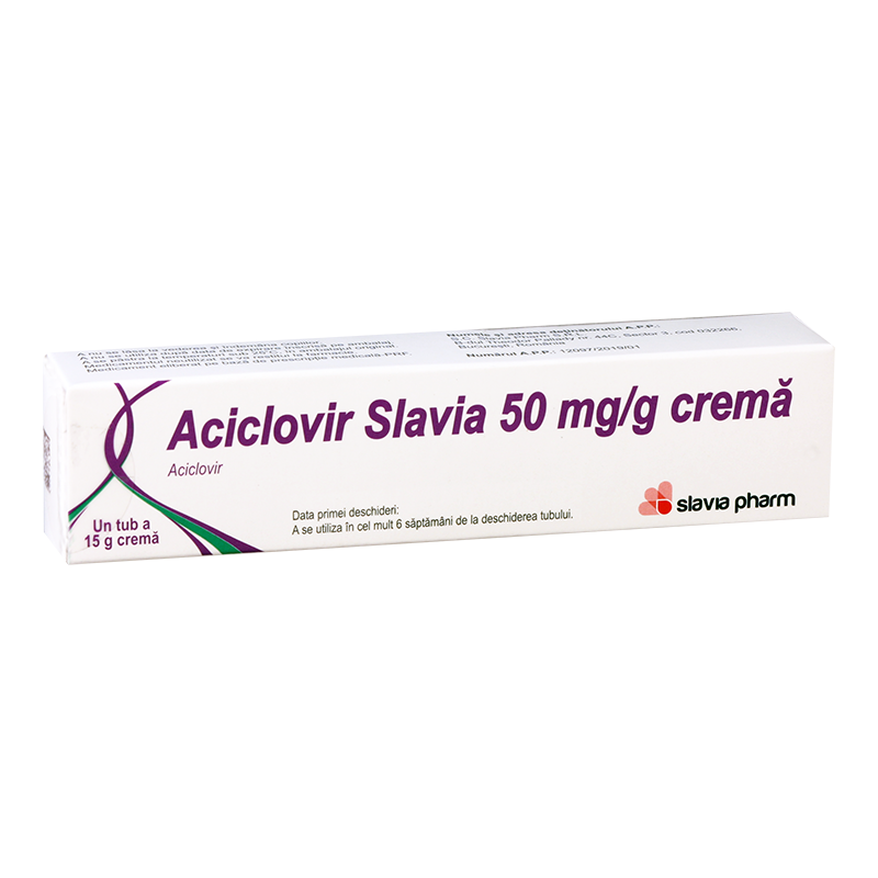 აციკლოვირი სლავია 5% 15გ კრემი