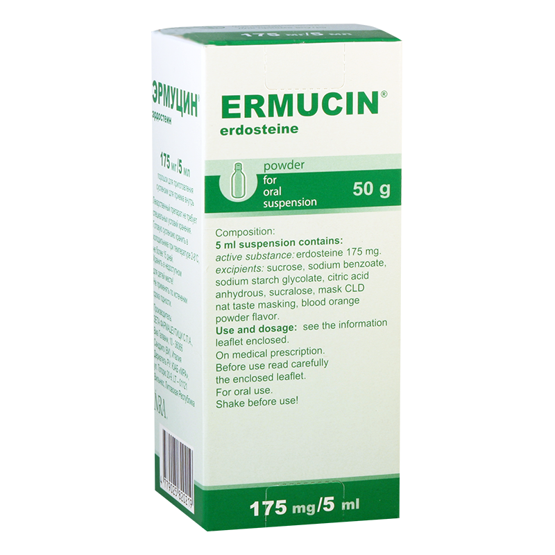 Ermucin 175mg/5ml 100ml susp