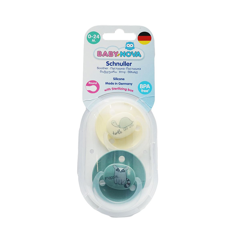 Soother, silicone, round, with