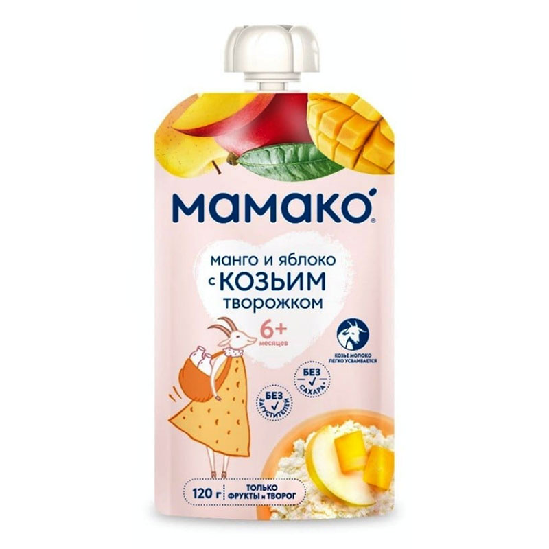 MAMAKO Пюре манго и яблоко с к