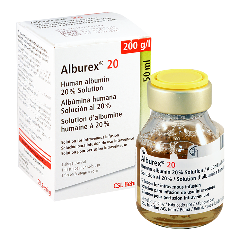 ალბუმინი (ალბურექსი)20% 50მლ