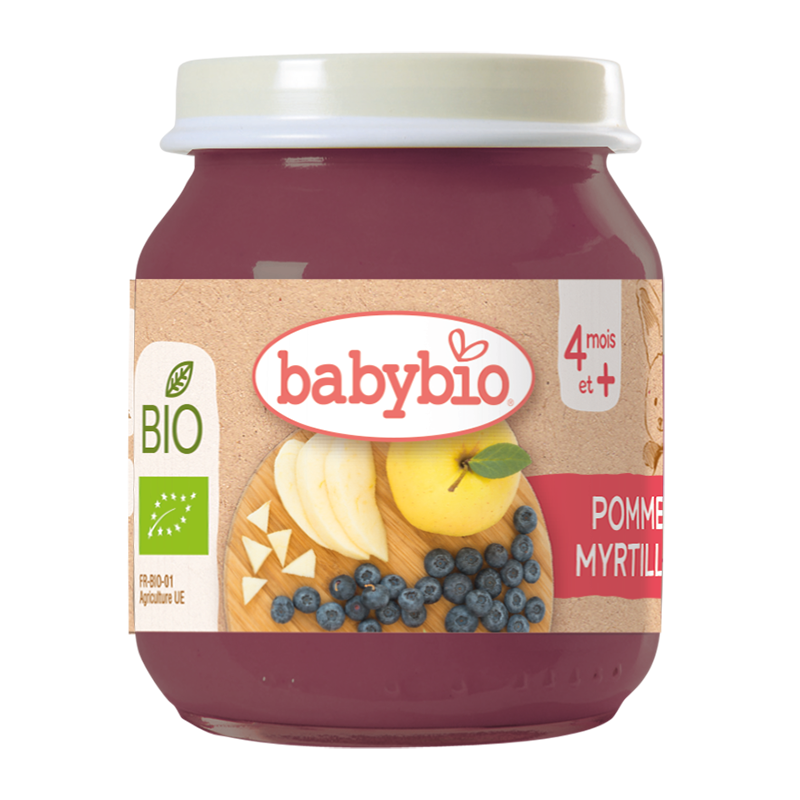 Babybio fruit jar - apple, blu