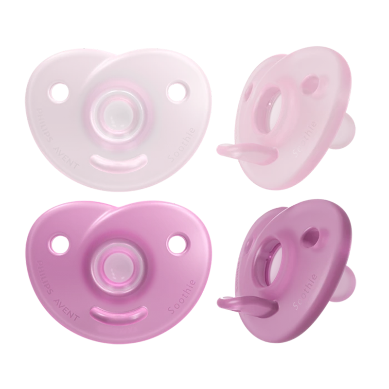 Curved Soothie, 0-6m, 2-pack, 